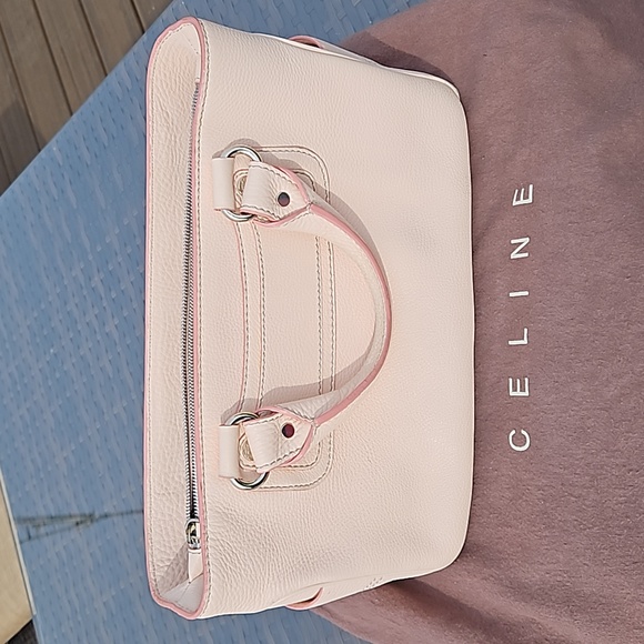 Celine Handbags - Celine Pink Leather Boogie Bag Silver Logo Hardware w/Dustbag + Tags
